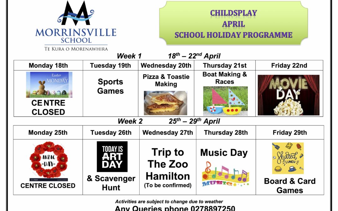 April School Holiday Programme