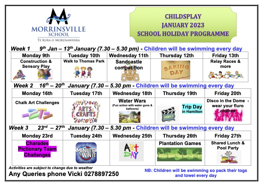 2023 School Holiday Programme